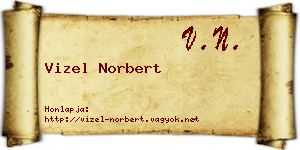 Vizel Norbert névjegykártya
